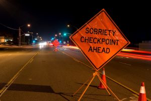 A DUI check point in Anaheim, CA.